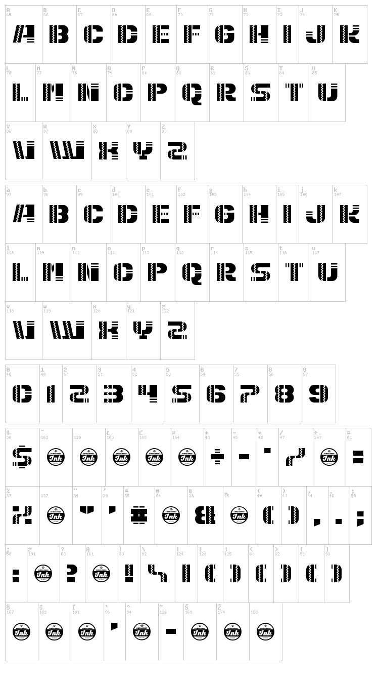 Puerto Magnifico font map